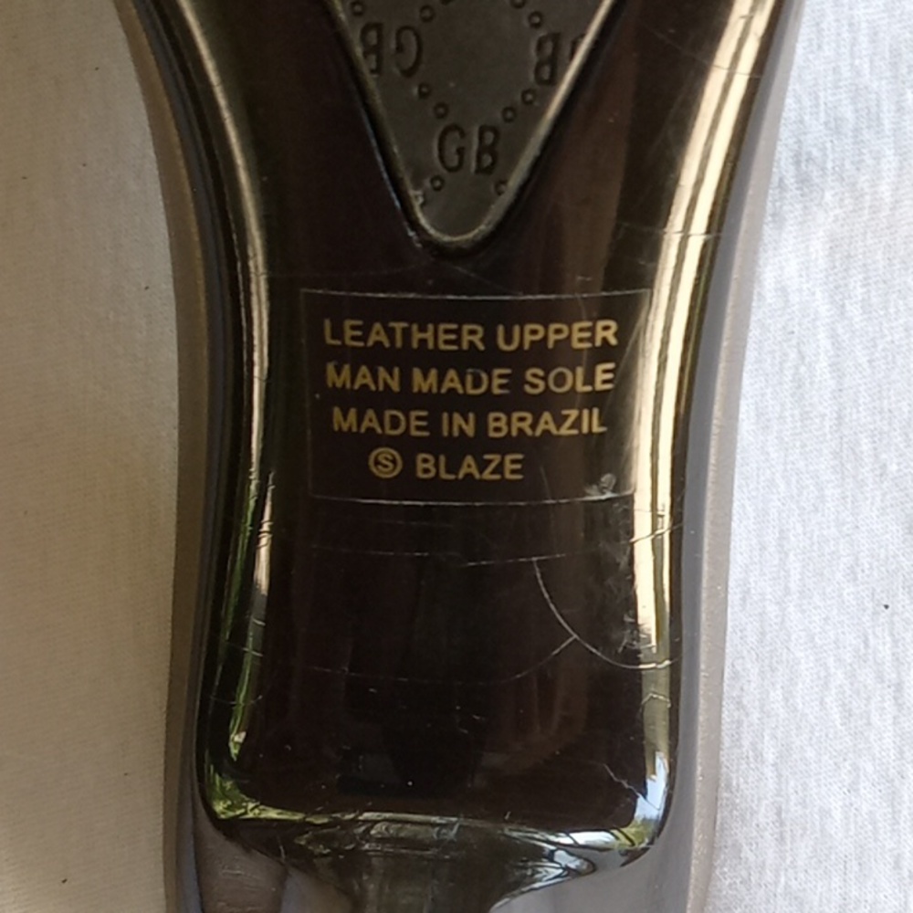 Gianni Bini Bronze leather slides - Picture 4 of 6